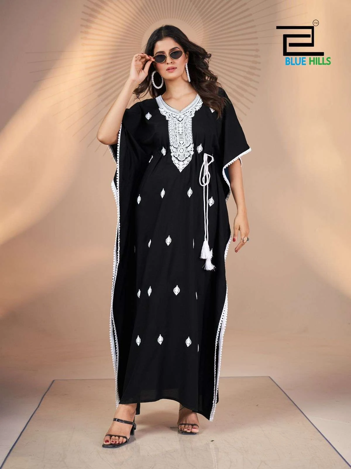 Blue Hills Honey Rayon Wholesale Fancy Kaftan Catalog — Wholesale Kurtis, Blue Hills wholesale from Surat — view 5